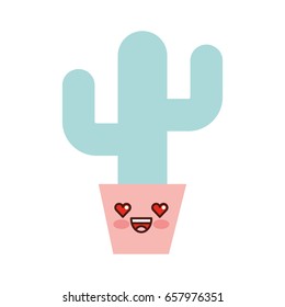 cactus office plant kawaii character