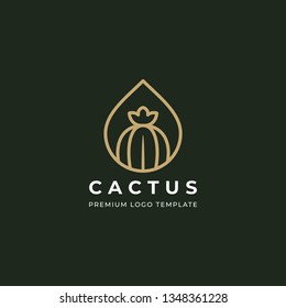 Cactus Oil Logo Template, Best for Organic Cactus Oil Logo and Easy to Use on Stationary and Great for Website