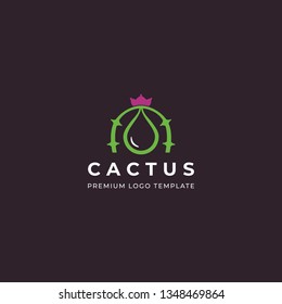 Cactus Oil Logo Template, Perfect for Organic Cactus Oil Logo and Easy to Use on Stationary and Great for Website