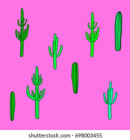 cactus on pink background