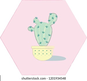 cactus on purple background