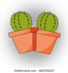 Cactus is on white background, cactus vector 
