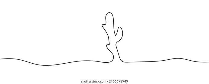 Cactus una línea de arte. Continuo una línea Cactus arte negro simple ilustración sobre fondo blanco. 11:11