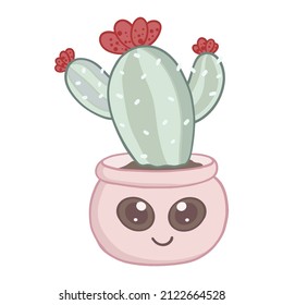 cactus painting as a vector image