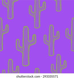 Cactus pattern background 