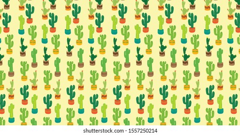 cactus pattern background design 02