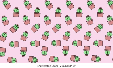 Cactus pattern background. Vector of Cactus icon. Perfect for textile, fabric, print, web, business, advertising, social media, many more. SSTKbackgrounds