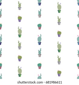 Cactus pattern. Can be used for wallpaper, pattern fills, textile, web page background, surface textures, Image for advertising booklets, banners.