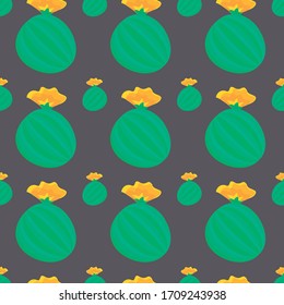 Cactus pattern, illustration, vector on white background