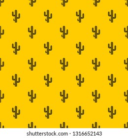 Cactus pattern seamless vector repeat geometric yellow for any design