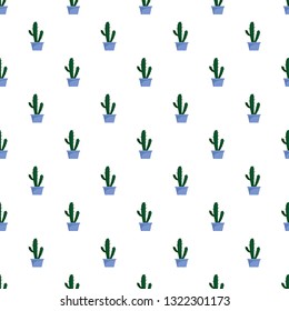 Cactus pattern seamless vector repeat for any web design
