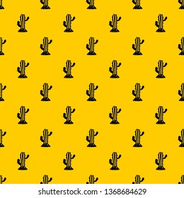 Cactus pattern seamless vector repeat geometric yellow for any design