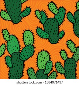 Cactus pattern is suitable for wallpapper, background or printed on any media