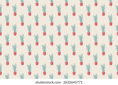 Verão de padrão de cacto, padrão de vetor sem costura, padrão de tecido de cacto, estilo natural, adequado para várias impressões, lenços, roupas, almofadas, embalagem, padrão de garrafa de água.