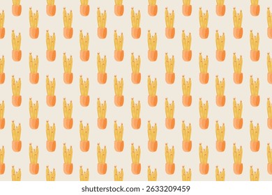 Verão de padrão de cacto, padrão de vetor sem costura, padrão de tecido de cacto, estilo natural, adequado para várias impressões, lenços, roupas, almofadas, embalagem, padrão de garrafa de água.