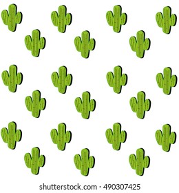 cactus pattern vector illustration