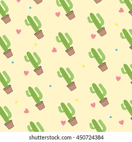 Cactus Pattern - vector illustration eps10