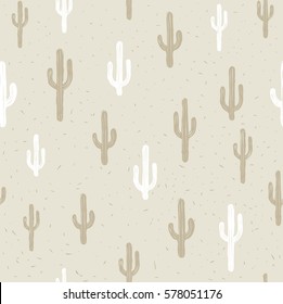 Cactus pattern. Vector seamless background ready for printing on textile and other seamless design.
