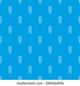 Cactus pattern vector seamless blue repeat for any use