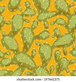 cactus  pattern. vector seamless texture.