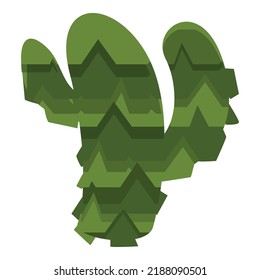 Cactus pinata icon cartoon vector. Mexico city. Candy holiday