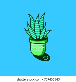 Cactus Plant Cartoon Vector