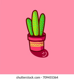 Cactus Plant Cartoon Vector