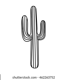 cactus plant desert icon graphic isolated vector