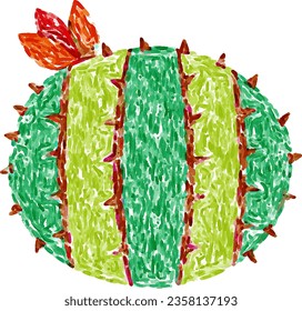 Cactus Plant (Felt-Tip), Vektordesign 06