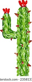 Cactus Plant (Felt-Tip) vector shape design 13