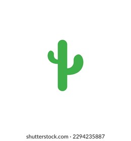 Cactus, plant geometric symbol simple logo vector