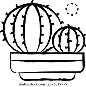 Cactus Plant hand drawn vector illustration
