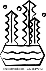 Cactus Plant hand drawn vector illustration