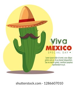 cactus plant with hat and mustache to day of the dead