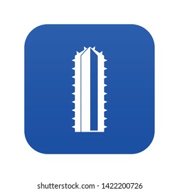 Cactus plant icon digital blue for any design isolated on white vector illustration