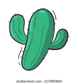 cactus plant icon isolated flat