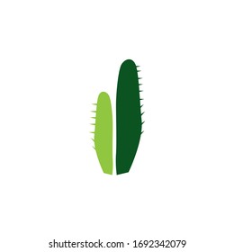 Cactus plant icon logo design vector template