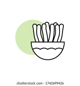 Cactus, plant icon. Simple line, outline vector elements of flora with green circle for ui and ux, website or mobile application