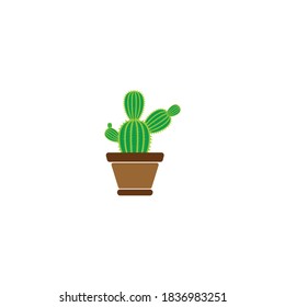 cactus plant icon vector symbol illustration