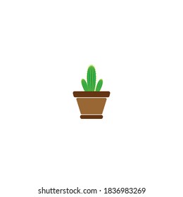 cactus plant icon vector symbol illustration