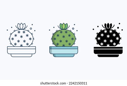 Cactus Plant illustration vector icon