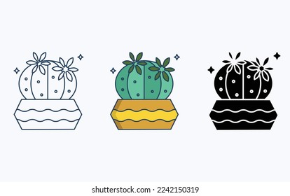 Cactus Plant illustration vector icon