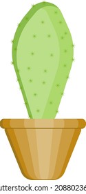 Cactus plant, illustration, vector on a white background.