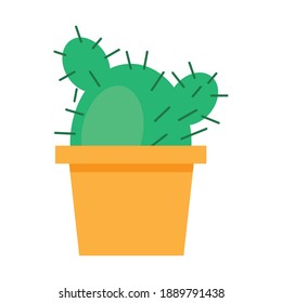 planta de cactus dentro del diseño de la olla naturaleza floral jardín adorno botánico belleza y flora tema Vector ilustración