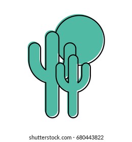 cactus plant isolated icon