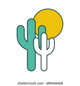 cactus plant isolated icon