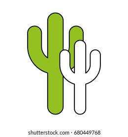 cactus plant isolated icon