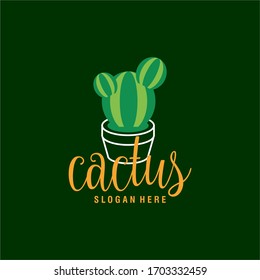 Cactus Plant. Logo Design Idea 