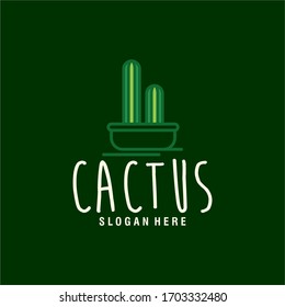 Cactus Plant. Logo Design Idea 