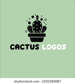 cactus plant logo design idea vector, cactus plant logo icon